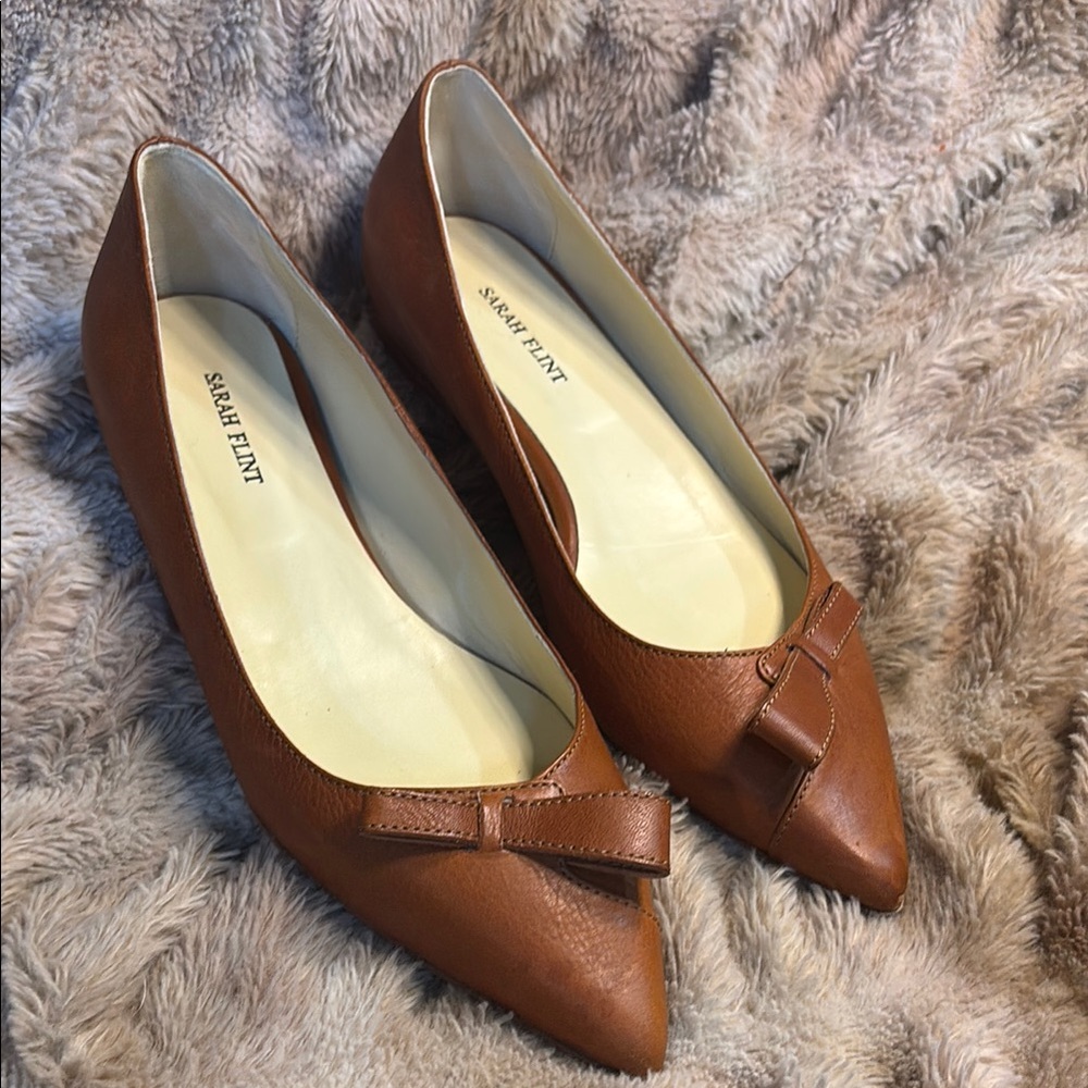 Sarah Flint Women's Natalie Brown Leather Flats